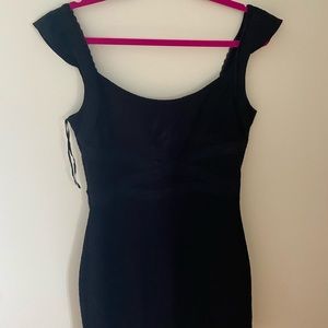 Free people cap sleeve little black dress